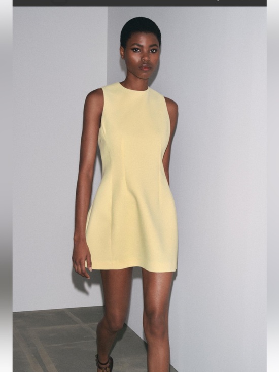 Zara Dresses & Skirts - Zara Sleeveless Mini Dress in Soft Yellow